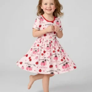Grandma's Little Love Bug Bamboo Twirl Dress