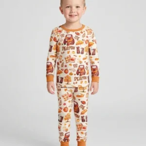 Fall Tis the Season Bamboo Two Piece Long Sleeve Pajama Set