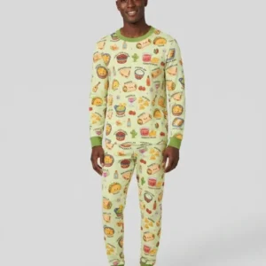 Kawaii Mexican Food Bamboo Men's Pajama Set