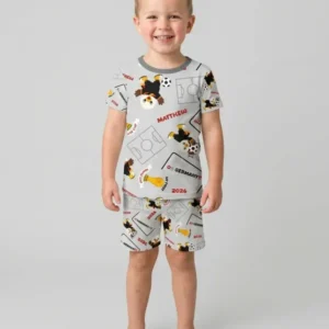My First World Cup Bamboo Two Piece Short Sleeve Shorts Pajama Set