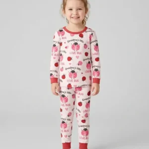 Grandma's Little Love Bug Bamboo Two Piece Long Sleeve Pajama Set