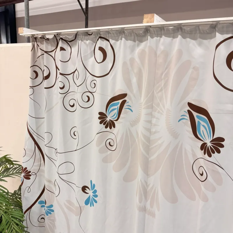 Gardine Lichtgrau Floral 270x250 Verdunkler Vorhang Gebraucht