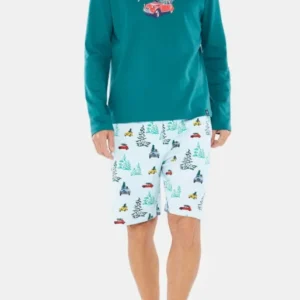 Pyjashort Homme manches longues 2CV Bleu 1
