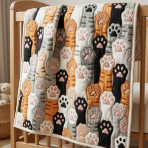 Kitten Paw Bamboo Quilt Blanket
