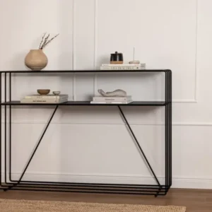 Kommode Ria – Metall-Design mit zwei Ablagen