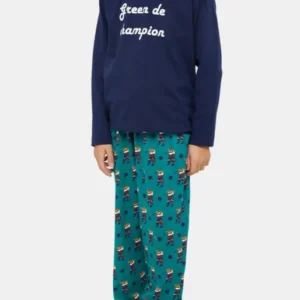 Pyjama long Enfant Green de champion Marine et Vert 1