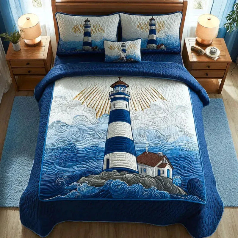 Lighthouse View Bamboo Quilt Bedding Set