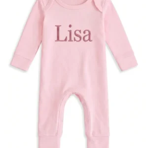 Custom Name Bamboo Full Length Snap Romper