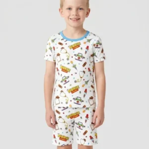 Nurse Story Bamboo Two Piece Short Sleeve Shorts Pajama Set