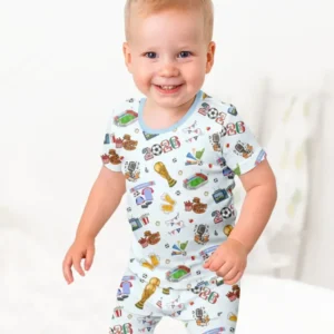 Dreaming of The Cup Bamboo Two Piece Short Sleeve Shorts Pajama Set