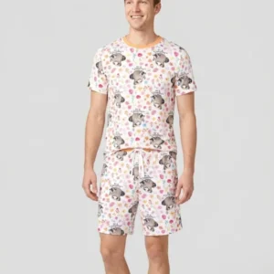 Be A Jimothy Family Matching Bamboo Men Short Sleeve Short Pajama Set
