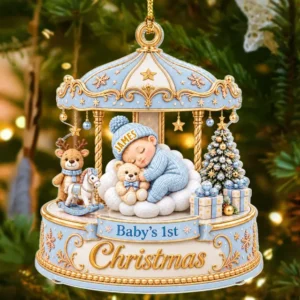 Merry Christmas Mom And Daddy Acrylic Ornament