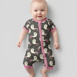 Little Ghosts Bamboo Shorty Zippy For Halloween