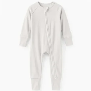Oat Bamboo Convertible Zippered Romper