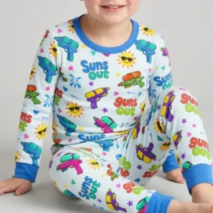 Sun Out Guns Out Bamboo Two Piece Long Sleeve Pajama Set