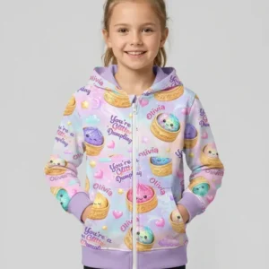 Custom Name You're A Glitter Dumpling Bamboo Zip Hoodie