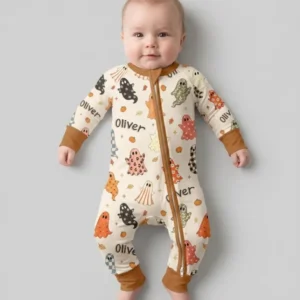 Custom Name Fall Ghost Bamboo Convertible Zippy