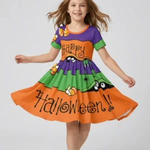 Happy Halloween Bamboo Twirl Dress