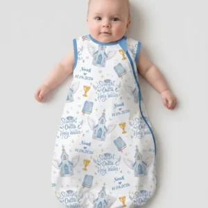 Custom Name Baptism Christening Straight Outta Holy Water Bamboo Sleep Bag