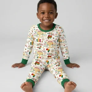 Happy Juneteenth Bamboo Two Piece Long Sleeve Pajama Set