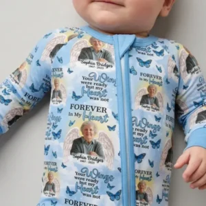 Custom Photo Forever In My Heart Family Matching Bamboo Convertible Zippy