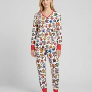 Kawaii Animals Soccer Tour 2026 Family Matching Bamboo Women Pajama Set