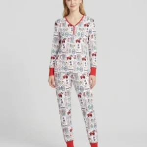 Patriotic USA Silly Goose Family Matching Bamboo Women Pajama Set