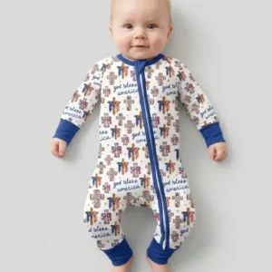 God Bless America Family Matching Bamboo Convertible Zippy