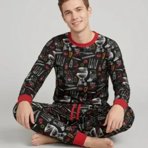 Backyard BBQ Party Family Matching Bamboo Men's Pajama Set
