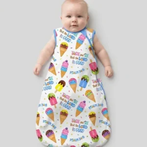 Jesus Summer Ice Cream Taste and See That The Lord Is Good Bamboo Sleep Bag