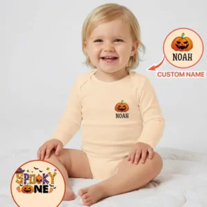 Personalized Spooky One First Birthday Halloween Bamboo Bodysuit