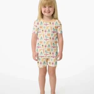 Monster Boo Bash Bamboo Two Piece Short Sleeve Shorts Pajama Set