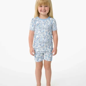 Ghostly Threads Bamboo Two Piece Short Sleeve Shorts Pajama Set