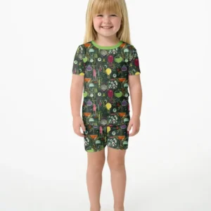 Mad Science Bamboo Two Piece Short Sleeve Shorts Pajama Set