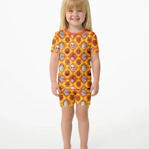 Monster Mix Bamboo Two Piece Short Sleeve Shorts Pajama Set