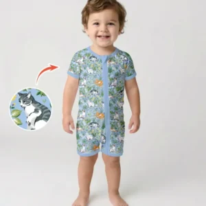 Kitten Garden Family Matching Bamboo Shorty Zippy