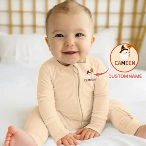 Personalized Name 1st Halloween Ghost Bamboo Convertible Zippy