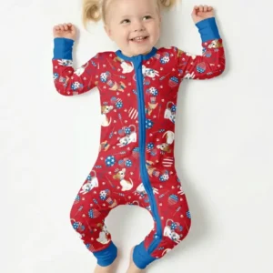 Red, White & Woof Family Matching Bamboo Convertible Zippy