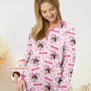 Custom Photo Little Princess Bamboo Women Pajama Set