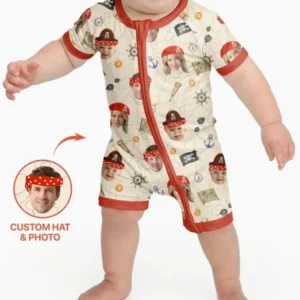 Custom Photo Treasure Map Adventures Family Matching Bamboo Shorty Zippy