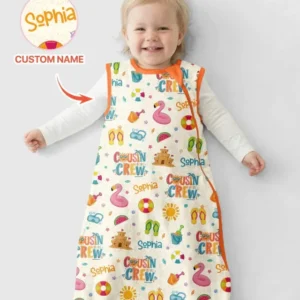 Custom Name Summer 2026 Cousin Crew Bamboo Sleep Bag