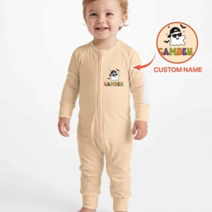 Personalized One Spooky Dude Baby Bamboo Convertible Zippy