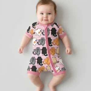 Funny Cat Butts Club Family Matching Bamboo Shorty Zippy