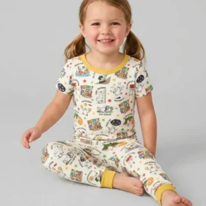 Silly Goose Happy Last Day of School Bamboo Two Piece Short Sleeve Pajama Set