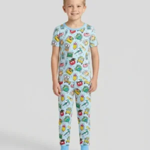 Happy School Pals Two Piece Short Sleeve Pajama Set