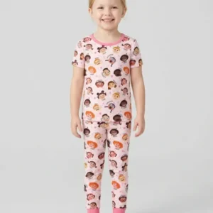 Feelings Vocabulary Bamboo Two Piece Short Sleeve Pajama Set