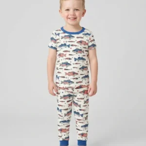 Hooked On Freedom Bamboo Two Piece Short Sleeve Pajama Set