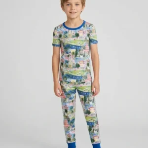 Soccer Tour 2026 Bamboo Two Piece Short Sleeve Pajama Set