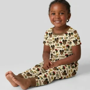 Custom Name Juneteenth Unapologetically Dope Bamboo Two Piece Short Sleeve Pajama Set
