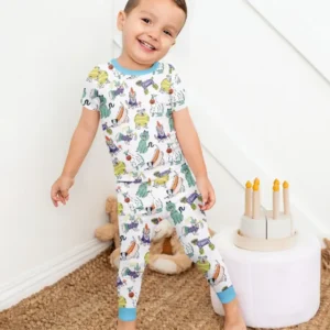 Bark-O-Ween Bamboo Two Piece Short Sleeve Pajama Set